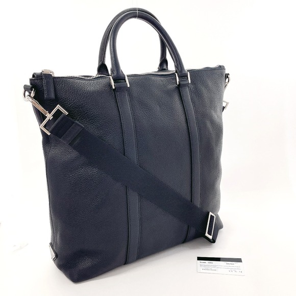 Prada Leather Navy 2Way Handbag - Picture 1 of 12